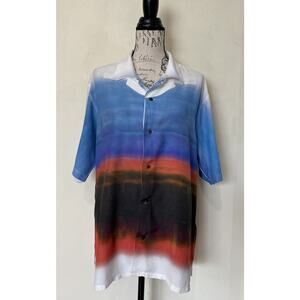 Ambush Multicolor Tie-Dye Print V-Neck Tunic Size 2